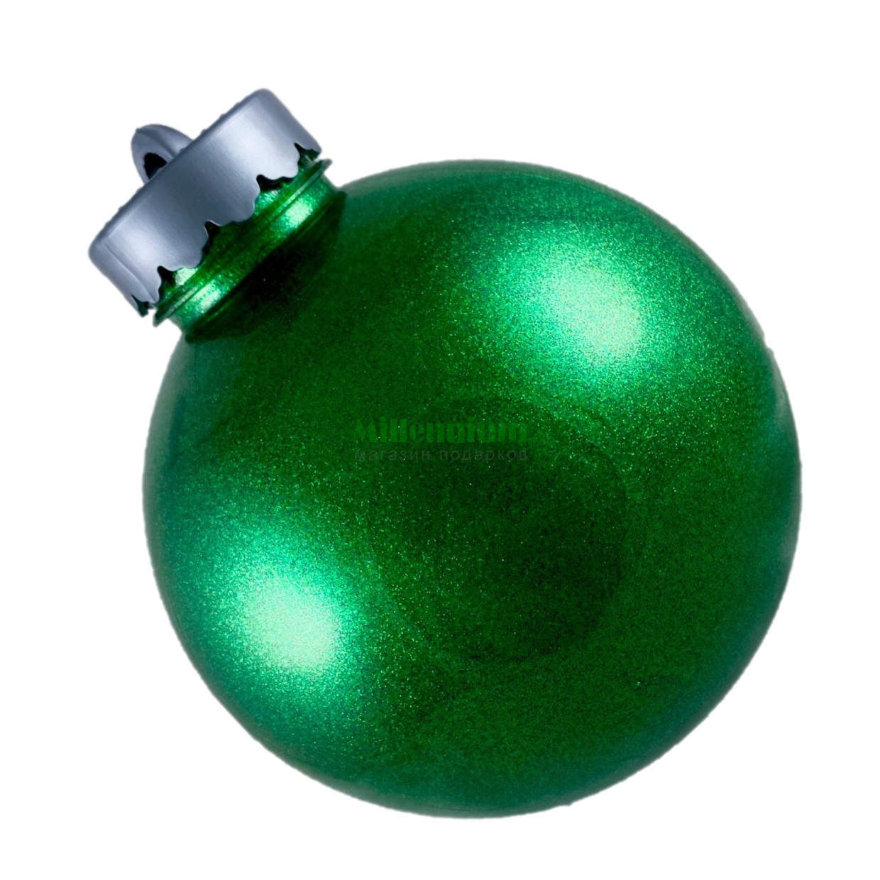 Ёлочный шар15 см  Зеленый  блестящий  МДМ